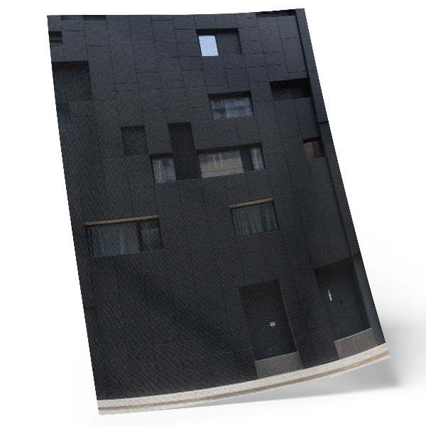 Poster Minimalistische gevel met geometrische vormen in harmonie.