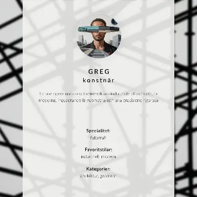 Poster Minimalistische gevel met geometrische vormen in harmonie