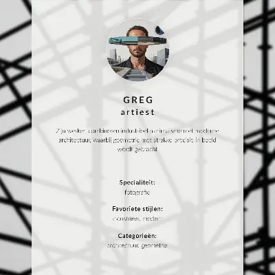Poster Minimalistische gevel met geometrische vormen in harmonie