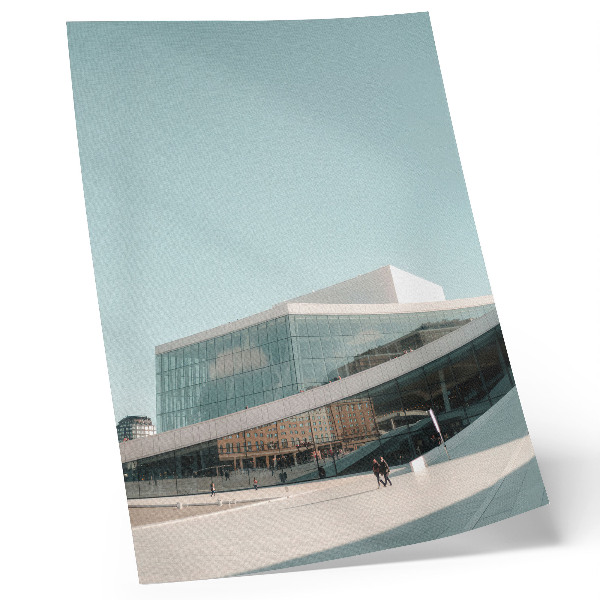 Decoratieve poster Glasarchitectuur in een minimalistische omgeving