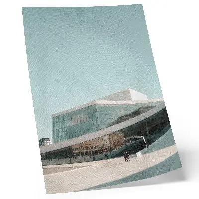 Poster Glasarchitectuur in een minimalistische omgeving