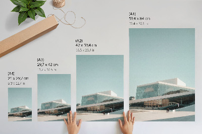 Decoratieve poster Glasarchitectuur in een minimalistische omgeving