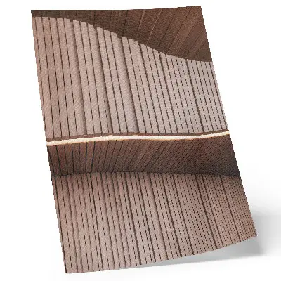 Wandposter met beige, lichte en moderne houten panelen