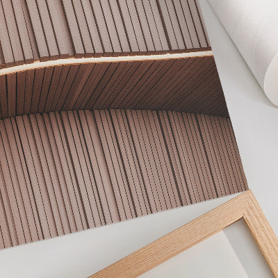 Wandposter Beige, lichte, moderne houten panelen