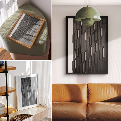 Wandposter Geometrische vormen in grafiet in een moderne stijl