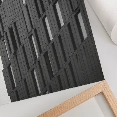 Wandposter met geometrische vormen in grafiet in een moderne stijl