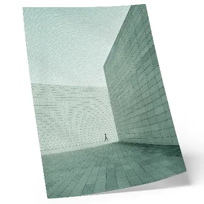 Decoratieve poster met grijze geometrische minimalistische figuren