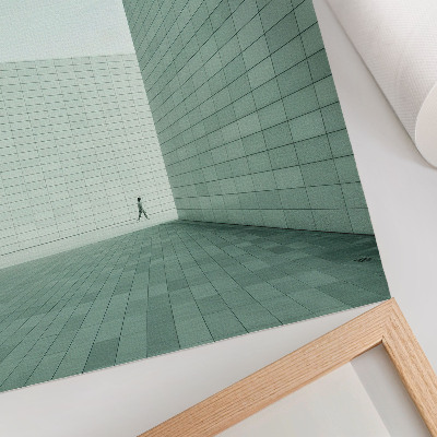 Decoratieve poster Grijze geometrische muren, minimalistische figuren