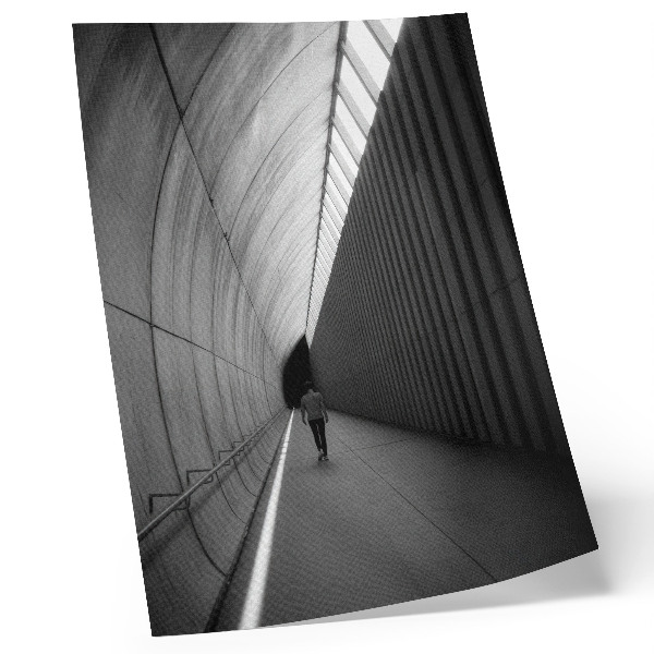 Poster Minimalistische tunnelschaduwen, lijnen, perspectief