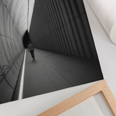 Poster Minimalistische tunnelschaduwen, lijnen, perspectief