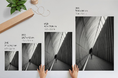 Poster Minimalistische tunnelschaduwen, lijnen, perspectief