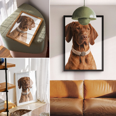 Wandposter Elegante hondenhalsband met luxe afwerking