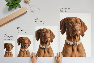 Wandposter Elegante hondenhalsband met luxe afwerking