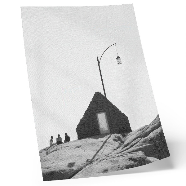 Poster Ruwe geometrie, eenvoud, zwart-wit, minimalisme