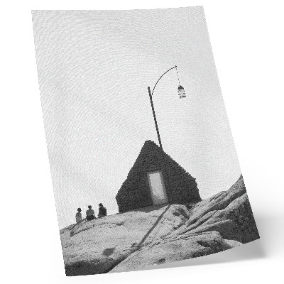 Poster Ruwe geometrie, eenvoud, zwart-wit, minimalisme
