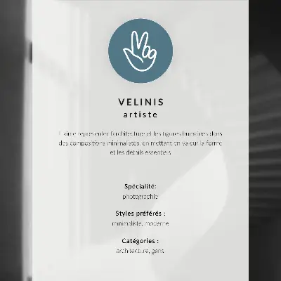 Poster met ruwe geometrie in een minimalistische zwart-wit stijl