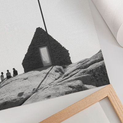 Poster Ruwe geometrie, eenvoud, zwart-wit, minimalisme
