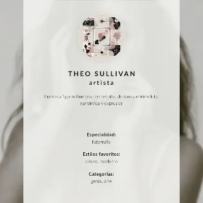 Decoratieve poster vrouw in de spiegel met warme kleuren en een vredige uitstraling