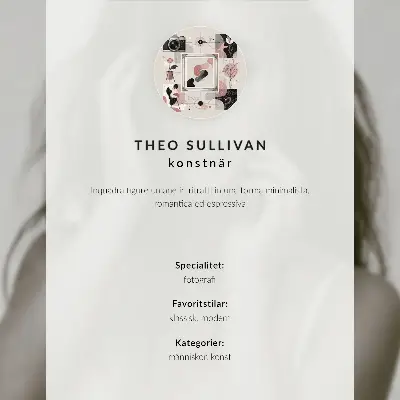 Decoratieve poster vrouw in de spiegel met warme kleuren en een vredige uitstraling