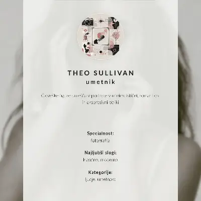 Decoratieve poster vrouw in de spiegel met warme kleuren en een vredige uitstraling