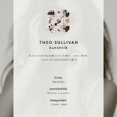 Decoratieve poster Vrouw in de spiegel, warme kleuren, uitdrukking van vrede