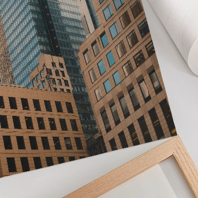 Wandposter Moderne wolkenkrabbers, geometrische vormen, elegantie