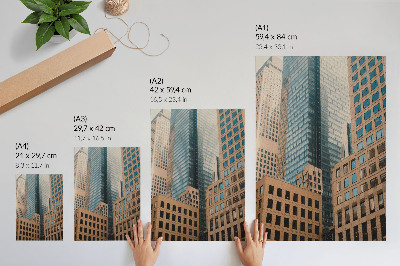 Wandposter Moderne wolkenkrabbers, geometrische vormen, elegantie