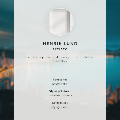 Decoratieve poster Modern stedelijk landschap met bergen