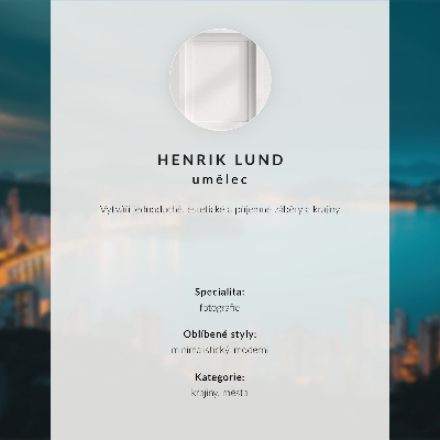 Decoratieve poster Modern stedelijk landschap met bergen