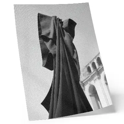 Decoratieve poster minimalistische compositie met textielarchitectuur