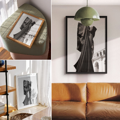 Decoratieve poster Minimalistische compositie, textielarchitectuur