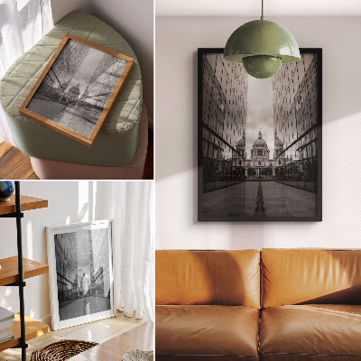 Wandposter Symmetrie van moderne en klassieke architectuur