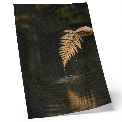 Wandposter Varens boven het water, harmonieuze druppels, weerspiegeling
