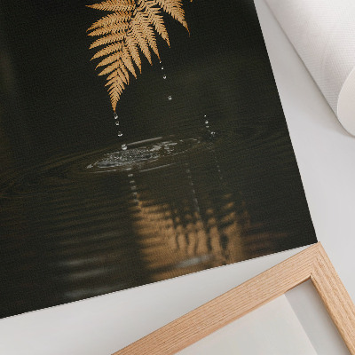Wandposter Varens boven het water, harmonieuze druppels, weerspiegeling