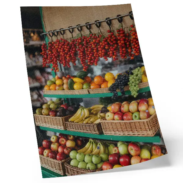 Decoratieve poster kleurrijk fruit met de sfeer van de natuur