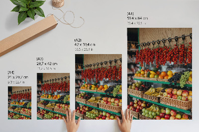 Decoratieve poster Kleurrijk fruit, de geur van traditie, de sfeer van de natuur