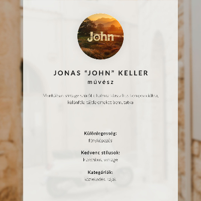 Poster Een charmant straatje met beige muren en een witte scooter.