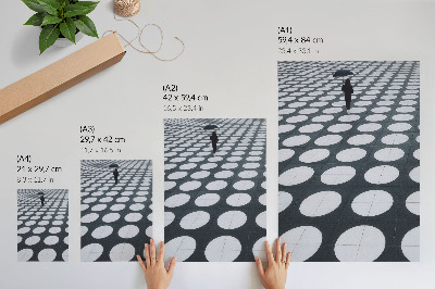 Wandposter Geometrische patronen in zwart-wit contrast