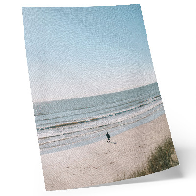 Poster Strand, kalme zee, blauwe lucht, minimalisme, harmonie