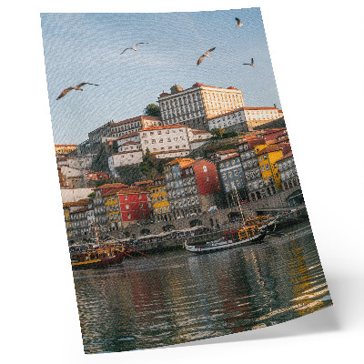 Decoratieve poster Kleurrijke huurkazernes, elegante schepen, meeuwen