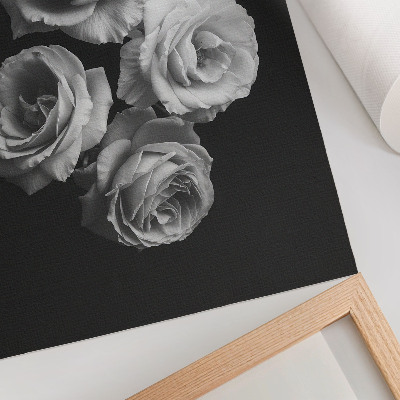Poster Zwart-witte rozen, minimalisme, klassieke elegantie