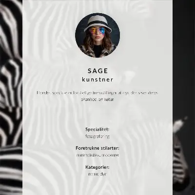 Decoratieve poster zebra met contrasterende zwart-witte verticale lijnen