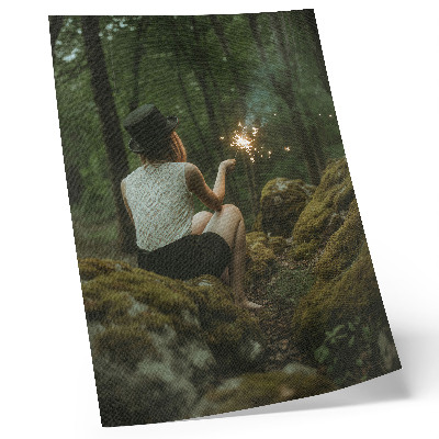 Decoratieve poster Mysterieus boslandschap met een avontuurlijke sfeer