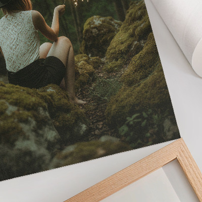 Decoratieve poster Mysterieus boslandschap met een avontuurlijke sfeer