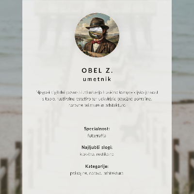 Wandposter Houten bord met een zwart-wit berglandschap op de achtergrond.