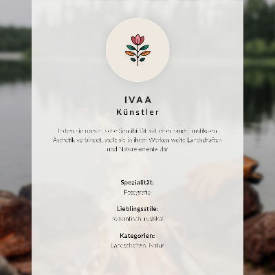 Decoratieve poster Kampvuur meer bos stenen recreatie natuur