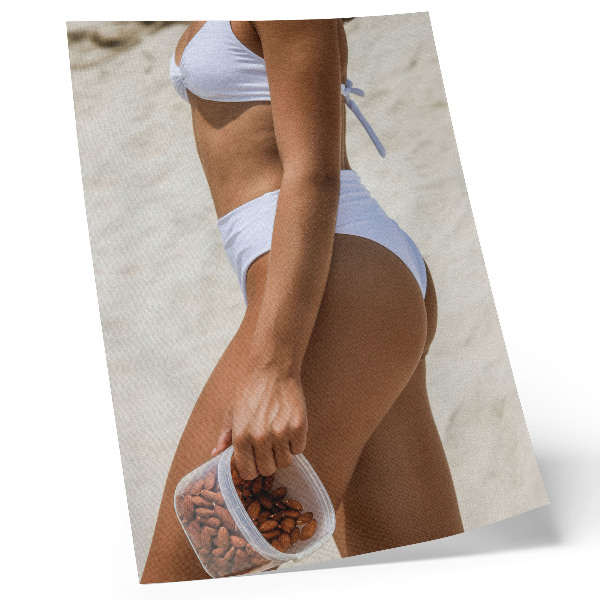 Decoratieve poster Zomerse strandscène met heldere kleuren en een natuurlijke uitstraling.