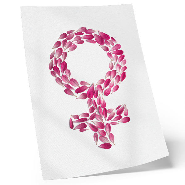 Poster Bloemblaadjes in de vorm van een symbool van lichtheid