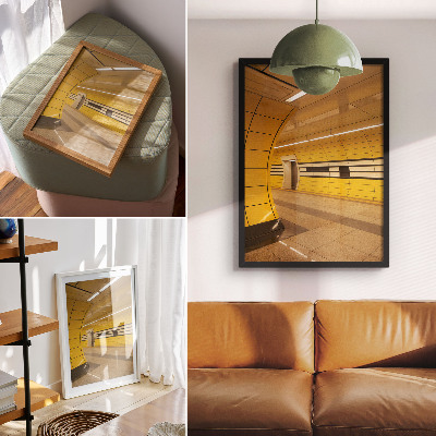 Wandposter Heldere, dynamische patronen, futuristische, harmonieuze ruimte