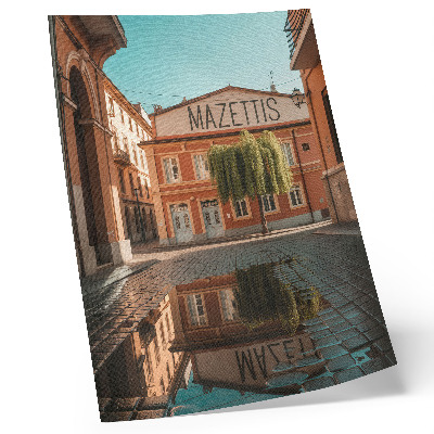 Decoratieve poster Reflectie van warme kleuren in stedelijke architectuur